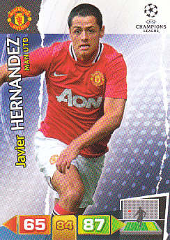 Javier Hernandez Manchester United 2011/12 Panini Adrenalyn XL CL #156